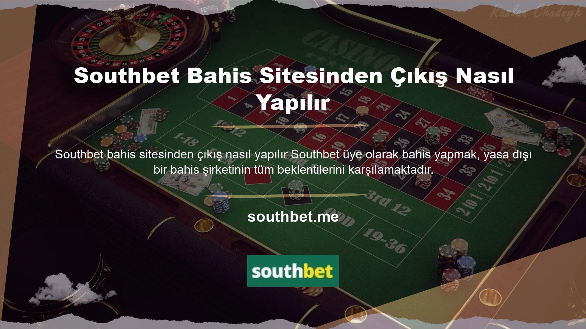 Bahis sitelerinin en meşhuru olan Southbet bahis sitesinden nasıl çıkış yapılır? Gaming, üye tabanını dürüstlükle büyütmek için her gün çalışan bir casino şirketidir