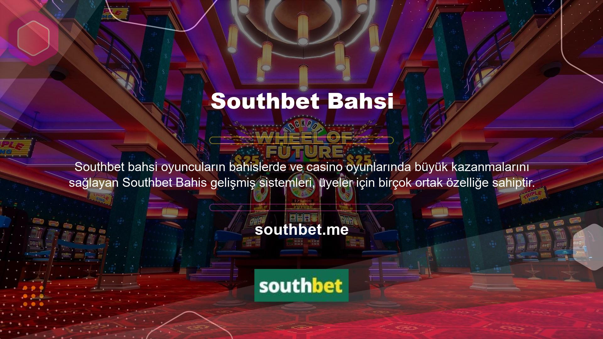Southbet büyük ödüller kazanabileceğiniz giriş alanı, üyelere sunulan yüksek oranlar, oyun çeşitliliği, rekabetçi bahis çeşitliliği, canlı bahis ve canlı casino seçenekleri nedeniyle oyuncu tercihinin popüler bir nedeni olarak görülüyor